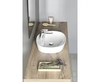 SAPHO LUGANO keramické umyvadlo na desku, Ø 40cm, bílá (5)