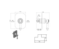 SAPHO VIENNA podomítková sprchová baterie, 1 výstup, bronz (2)
