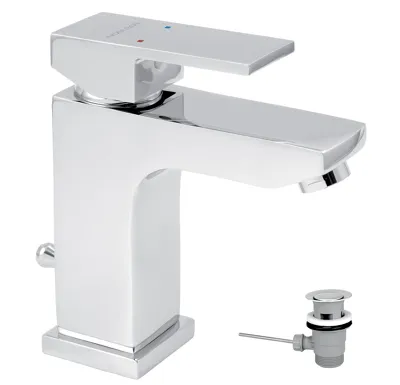 NOVASERVIS Umyvadlová baterie s výpustí EDGE chrom - 36001,0