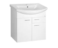 AQUALINE ZOJA umyvadlová skříňka 61,5x74x32cm, 2x dvířka, 1x zásuvka, bílá AQUALINE ZOJA umyvadlová skříňka 61,5x74x32cm, 2x dvířka, 1x zásuvka, bílá