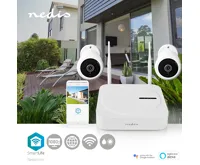 TUYA / SmartLife Bezdrátový kamerový systém, 2x Kamera (Full HD 1080p), IP65, Noční vidění, bílá (1)