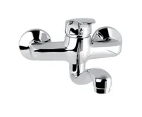 Dřezová nástěnná baterie, Sonáta, 150 mm, s ramínkem plochým vyhnutým 210 mm, chrom