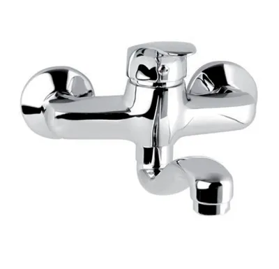 Dřezová nástěnná baterie, Sonáta, 150 mm, s ramínkem plochým vyhnutým 210 mm, chrom