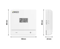 ENGO Controls Termostatický regulátor teploty EASY-230W, denní, bílá (1)