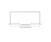 PROFI-RICH sprchové dveře 140x185 cm - chrom - sklo - čiré (1)