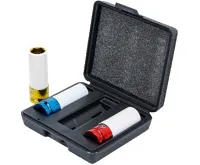 BGS Hlavice nástrčné,  12,5 mm (1/2"), 17 / 19 / 21 mm, 3dílná sada (2)