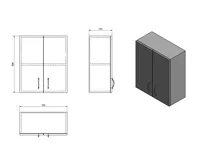 AQUALINE SIMPLEX ECO závěsná skříňka 50x60x24cm (8)