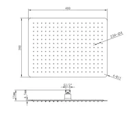 SAPHO SLIM hlavová sprcha, 400x300mm, nerez lesk (5)