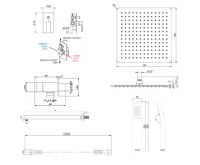 SAPHO SPY podomítkový sprchový set s pákovou baterií, 2 výstupy, chrom (2)