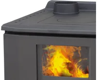 PLAMEN Sporák na tuhá paliva CALOREX 100 - bílý (1)