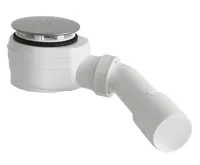 BRUCKNER Vaničkový sifon nízký, průměr 60mm, DN40/50, krytka nerez lesk BRUCKNER Vaničkový sifon nízký, průměr 60mm, DN40/50, krytka nerez lesk