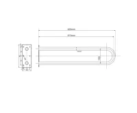 SAPHO HANDICAP opěrné pevné madlo tvar U 813mm, nerez lesk (9)