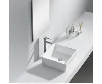 SAPHO UBEGA keramické umyvadlo na desku 38x38 cm, bílá (5)