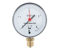 Manometr - tlakoměr 100mm 1/2" Radiál - spodní vývod 0-4 bar Manometr - tlakoměr 100mm 1/2" Radiál - spodní vývod 0-4 bar