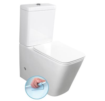 SAPHO PORTO WC kombi, Rimless, spodní/zadní odpad, bílá