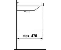 JIKA CUBITO Umyvadlo 85cm bez otvoru pro baterii (3)