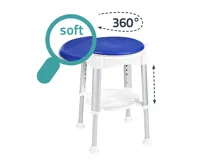 RIDDER HANDICAP stolička otočná, nastavitelná výška, bílá/modrá (3)