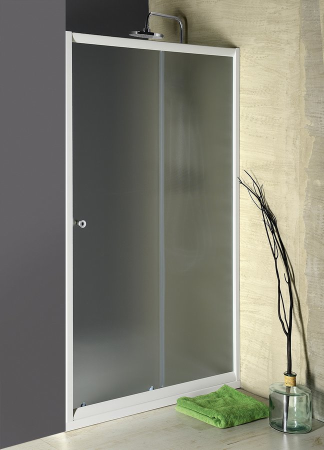 AQUALINE AMADEO posuvné sprchové dveře 1100 mm, sklo Brick