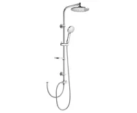 AQUALINE ZARA sprchový sloup k napojení na baterii, hlavová, ruční sprcha, chrom AQUALINE ZARA sprchový sloup k napojení na baterii, hlavová, ruční sprcha, chrom