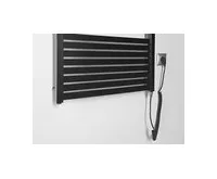 AQUALINE TONDI-E elektrické otopné těleso rovné 450x1690 mm, 600 W, černá mat (1)