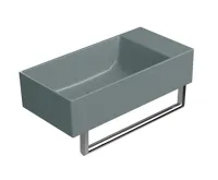 GSI KUBE X keramické umývátko 50x25cm, bez otvoru, pravé/levé, agave opaco (3)