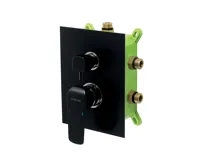 NOVASERVIS Podomítková baterie s boxem 3 vývody, TINA, černá - BOX38051RX,5