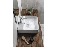 ISVEA SOTT AQUA keramické umyvadlo závěsné/na desku, 51x50cm, bílá (5)