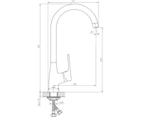 BRUCKNER SCHMITZ stojánková dřezová baterie, chrom (2)