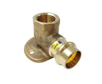 CU lisovací koleno nástěnné 8471 - 15 x 1/2"  - pro topení i rozvod plynu F/F