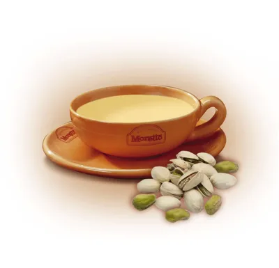 Horká čokoláda Moretto - Bílá s pistácií 30g