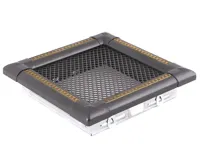 HS Flamingo Krbová mřížka 16x16 cm, EXCLUSIVE grafit / mosazná patina