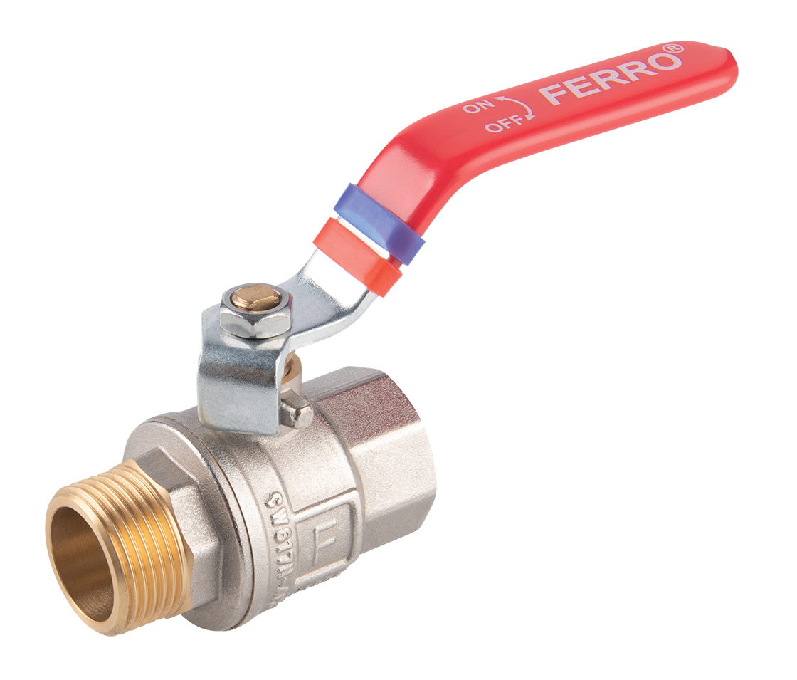 Kulový kohout voda páka zd/zv dn 15 - 1/2"