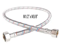 NOVASERVIS Nerezová hadička M1/2" x M3/8"-80cm - PWS86 NOVASERVIS Nerezová hadička M1/2" x M3/8"-80cm - PWS86