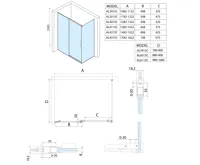 POLYSAN ALTIS obdélníkový sprchový kout 1300x900 mm, L/P varianta (10)