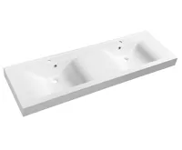 SAPHO FLAVIA dvojumyvadlo, litý mramor, 160x50cm, bílá