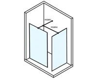 POLYSAN Doplňková vzpěra k MSBR1, 800 mm, chrom (7)