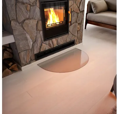 HS Flamingo Sklo pod kamna - Oblouk 700x450 mm / R350 / 6 mm