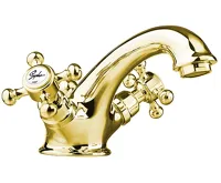 SAPHO ANTEA stojánková umyvadlová baterie s výpustí, zlato