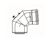 ALMEVA LIK koleno 87° - 80/125 - s měřícím otvrorem
