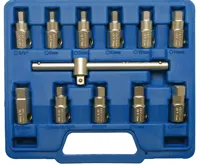 BGS Hlavice zástrčné 3/8&quot; na olejové vany,sada 21 dílů
