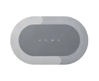 HomeLife Koupelnová absorpční předložka 50 x 80 cm ovál, šedá