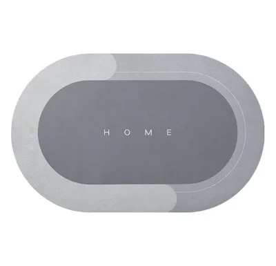 HomeLife Koupelnová absorpční předložka 50 x 80 cm ovál, šedá