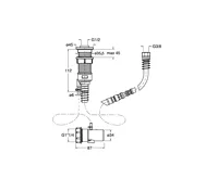 SILFRA FOLLOW ME sprchová průchodka s odvodněním na okraj vany vč. hadice a drenážního kusu, kulatá, chrom (6)