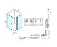 GELCO DRAGON sprchové posuvné dveře rohový vstup 1100 mm, čiré sklo (7)
