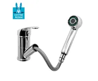 Dřezová stojánková baterie, Sonáta, s výsuvnou sprchou, chrom (2)