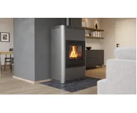 HS Flamingo Krbová kamna AQUAFLAM ® 25 s výměníkem - šedá, automatická regulace (25)