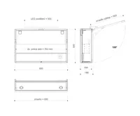 SAPHO CLOE galerka s LED osvětlením 80x50x18cm, bílá (9)