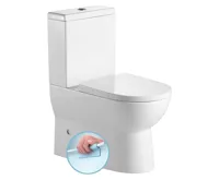 AQUALINE JALTA WC kombi, Rimless, spodní/zadní odpad, bílá