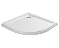 GELCO HERA sprchová vanička z litého mramoru, čtvrtkruh, 90x90x7,5cm, R550, bílá (3)