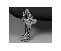 POLYSAN CHARLESTON volně stojící vana 188x83x69cm, nohy chrom mat, černá/bílá (1)